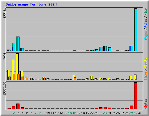 Daily usage for June 2024