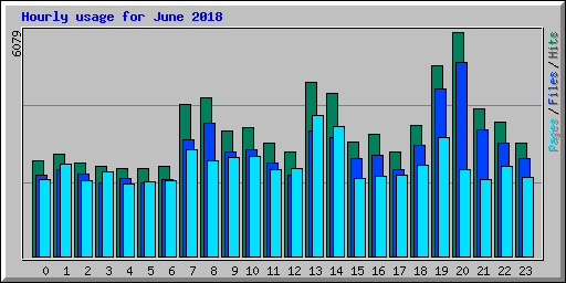 Hourly usage for June 2018