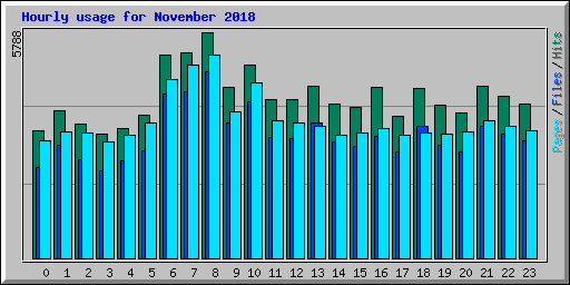 Hourly usage for November 2018