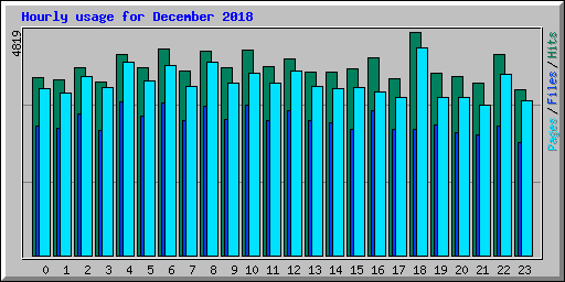 Hourly usage for December 2018