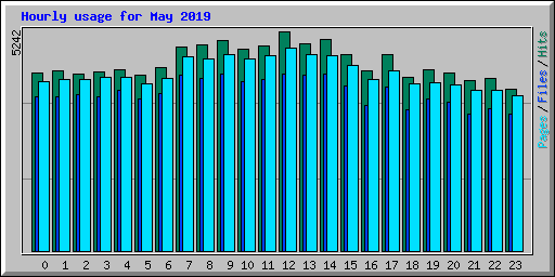 Hourly usage for May 2019