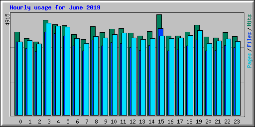 Hourly usage for June 2019