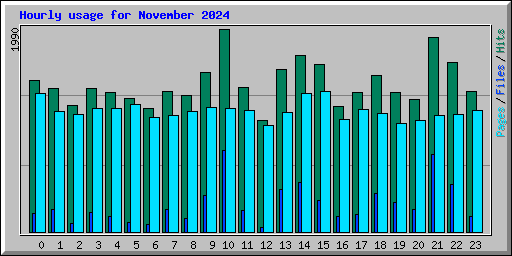 Hourly usage for November 2024